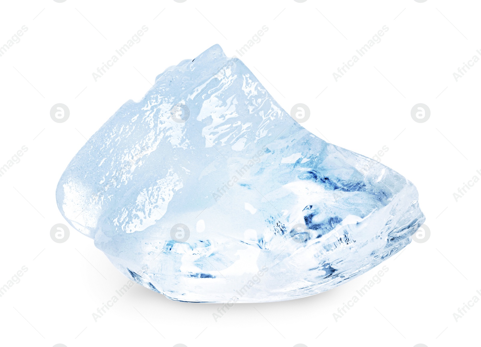 Photo of One piece of clear ice isolated on white