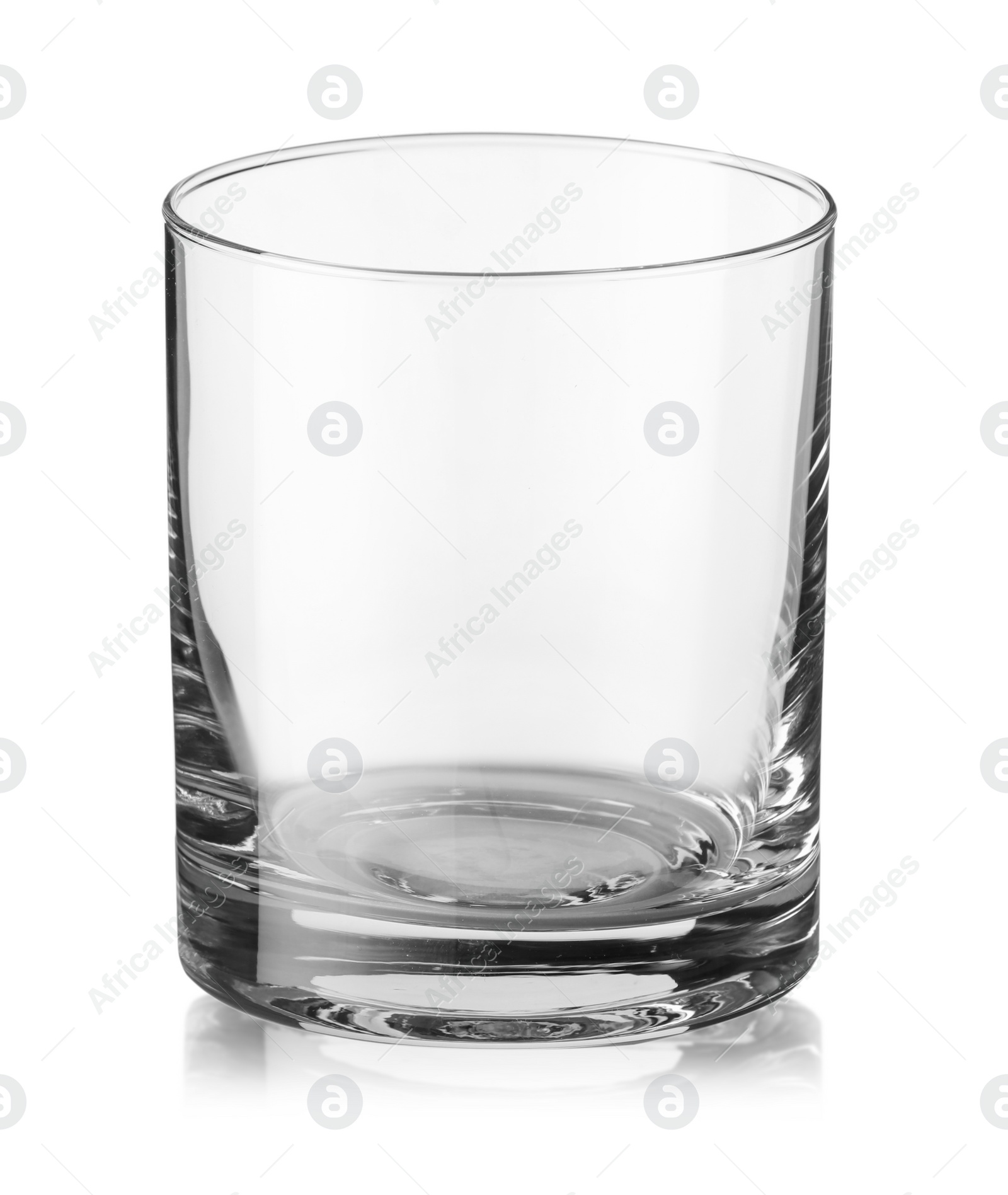 Photo of Empty glass for whiskey isolated on white