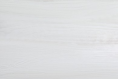 Texture of white wooden surface as background, top view