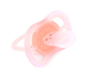 Photo of One new baby pacifier isolated on white