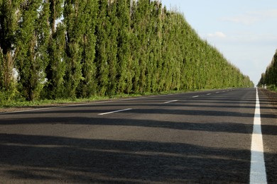 Photo of View of modern asphalt road in countryside