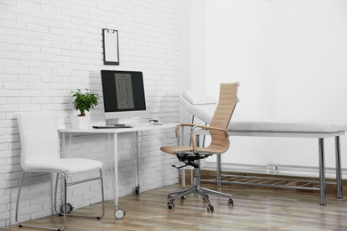 Interior of modern medical office. Doctor's workplace