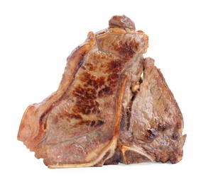 Photo of Delicious fried beef meat isolated on white