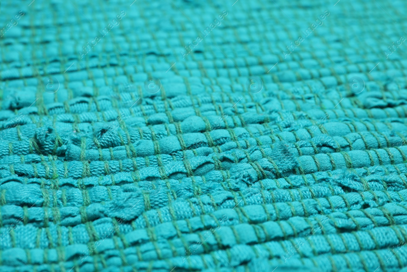 Photo of Color woven carpet texture as background, closeup