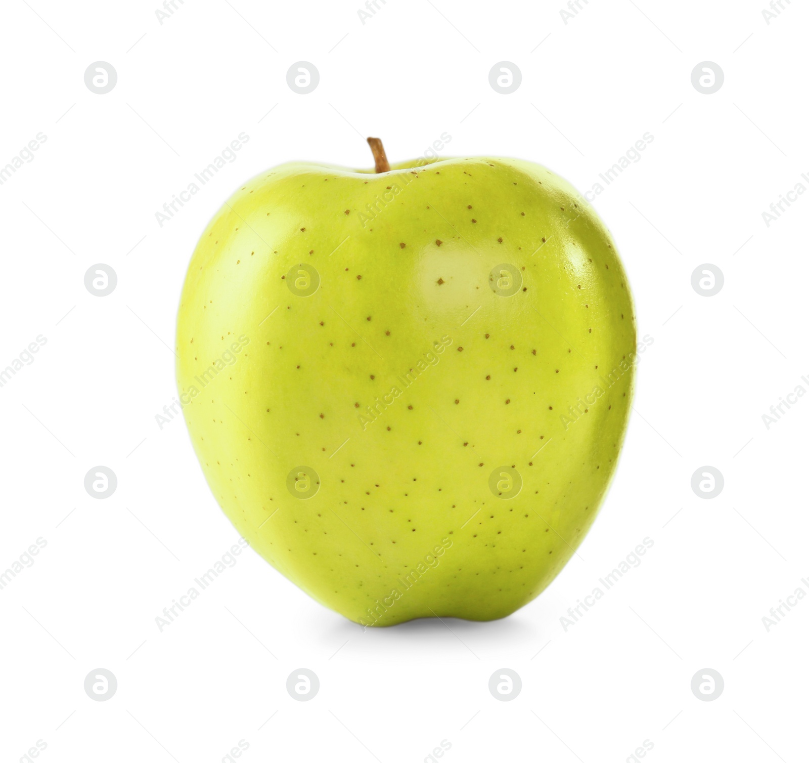 Photo of Fresh juicy yellow apple isolated on white