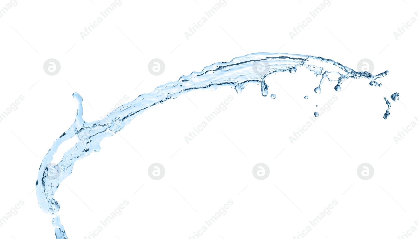 Photo of Splash of clear water on white background