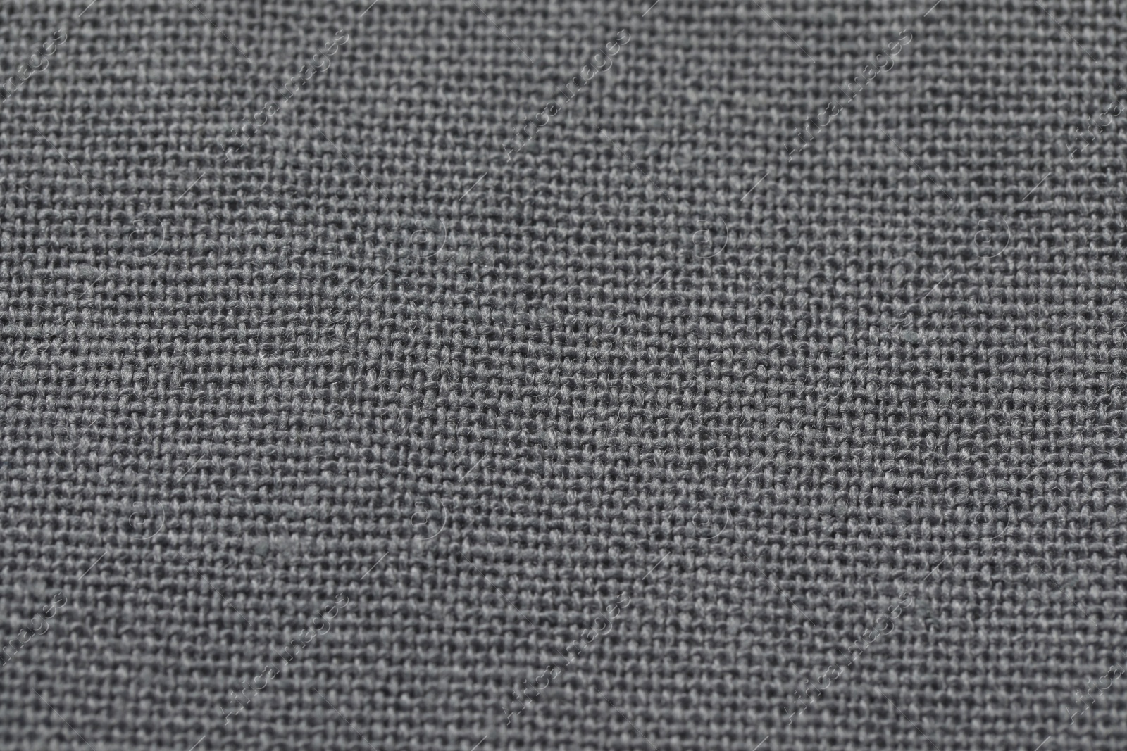 Photo of Texture of grey fabric as background, top view