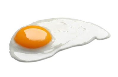 Photo of Tasty fried chicken egg isolated on white