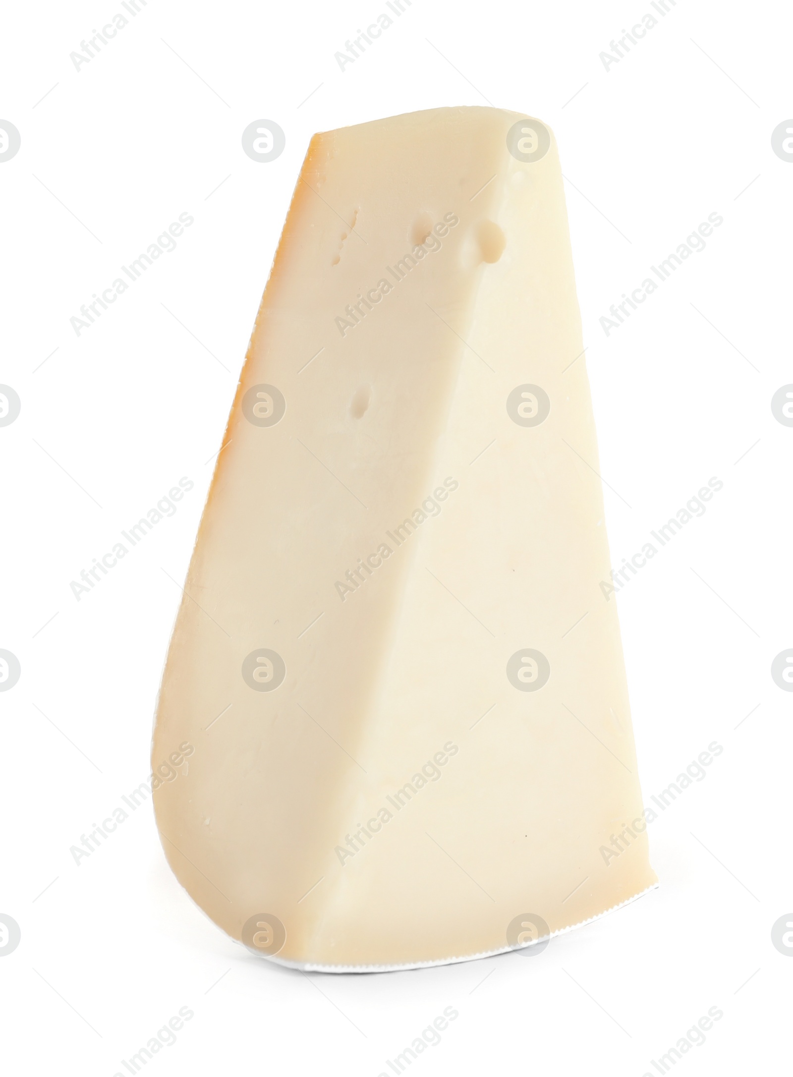 Photo of Piece of tasty grana padano cheese isolated on white