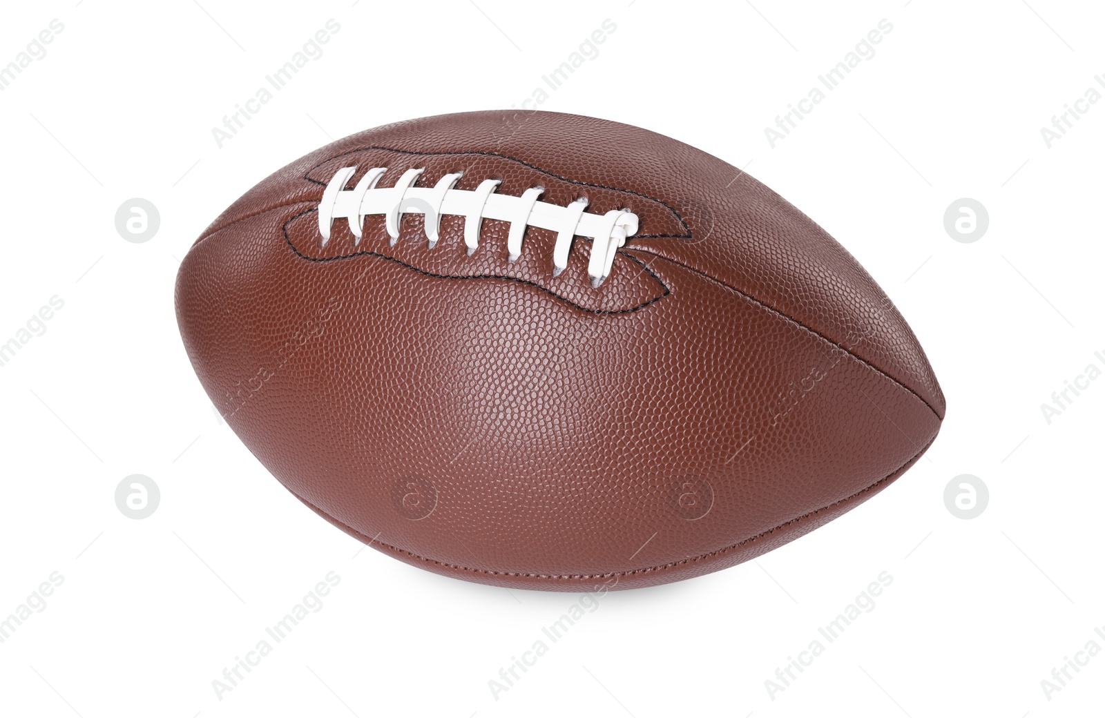 Photo of One rugby ball isolated on white. Sport equipment