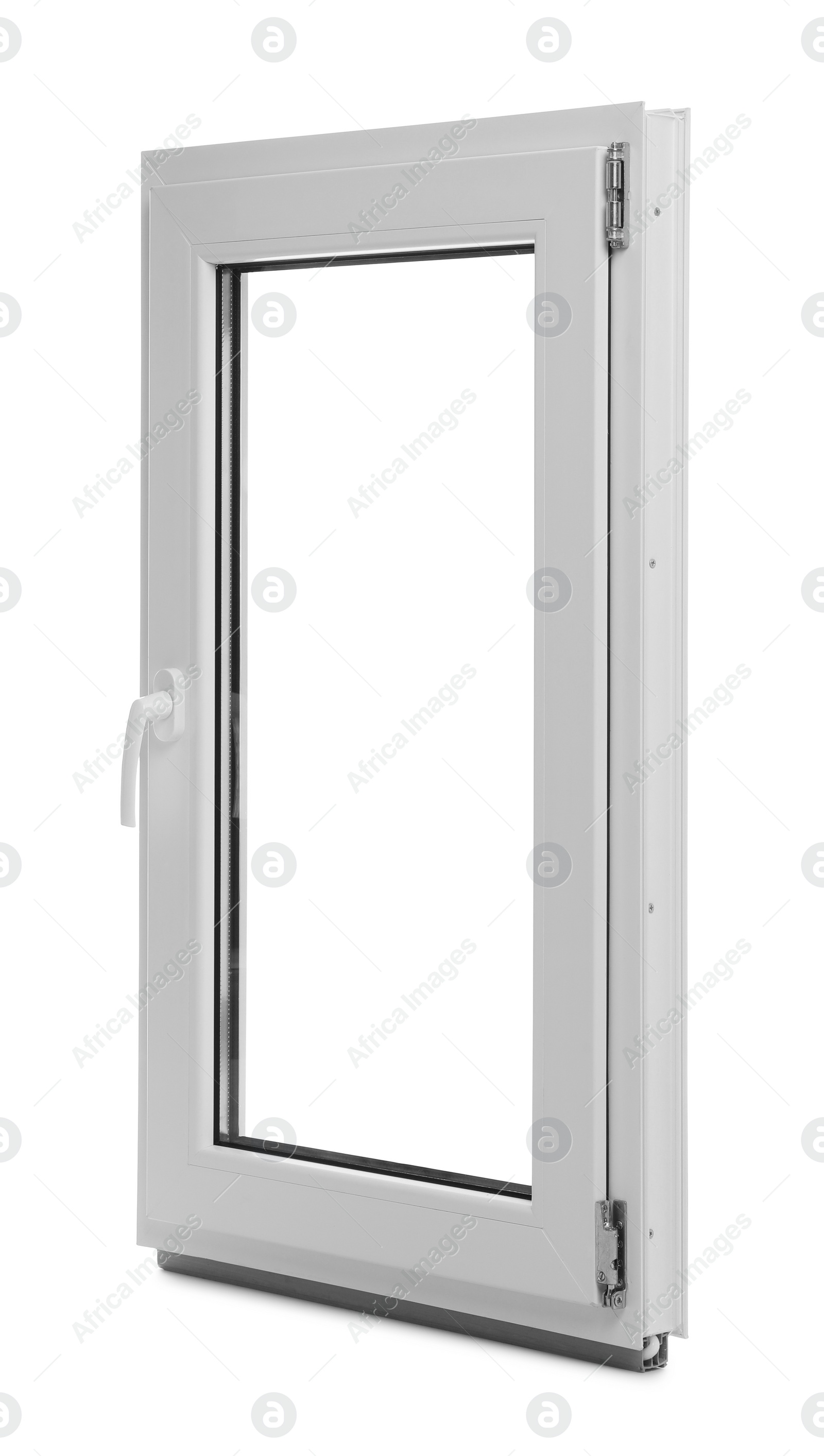 Photo of New modern single casement window isolated on white