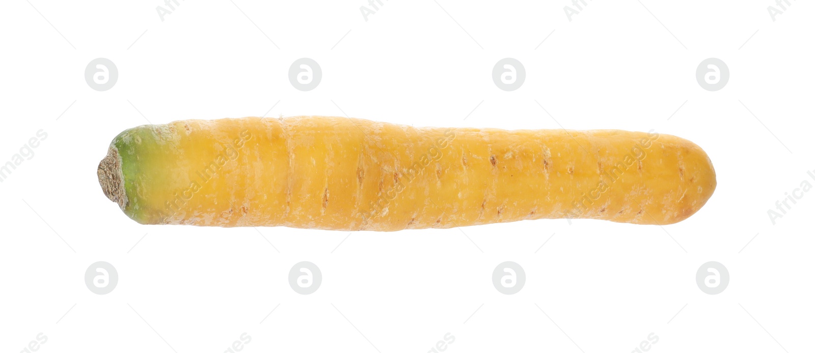 Photo of Fresh raw yellow carrot isolated on white