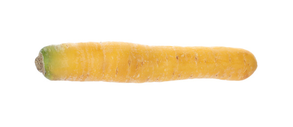 Fresh raw yellow carrot isolated on white