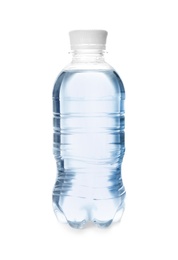 Photo of Bottle of drinking water on white background