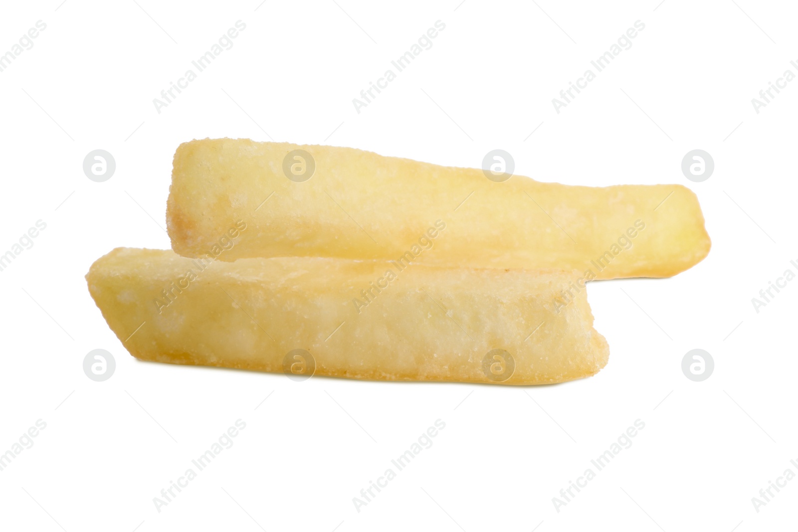 Photo of Delicious fresh french fries on white background