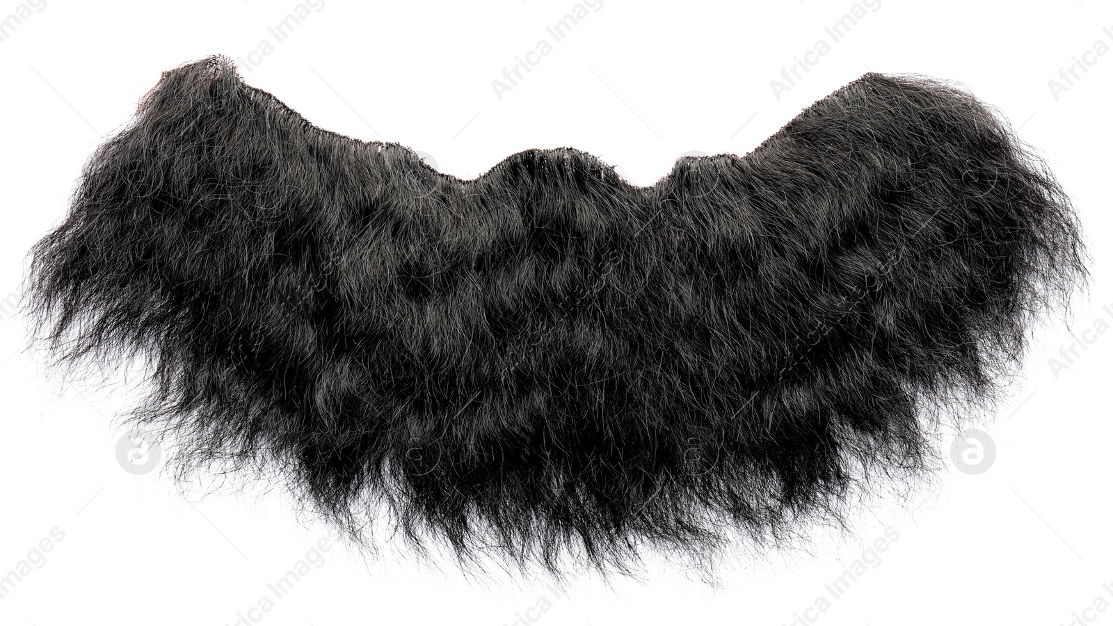 Photo of Stylish artificial black beard isolated on white