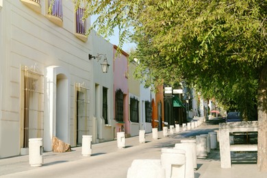 Photo of Beautiful view of city street with buildings