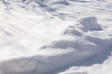 Beautiful snow on sunny day in winter