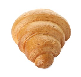 One delicious fresh croissant isolated on white