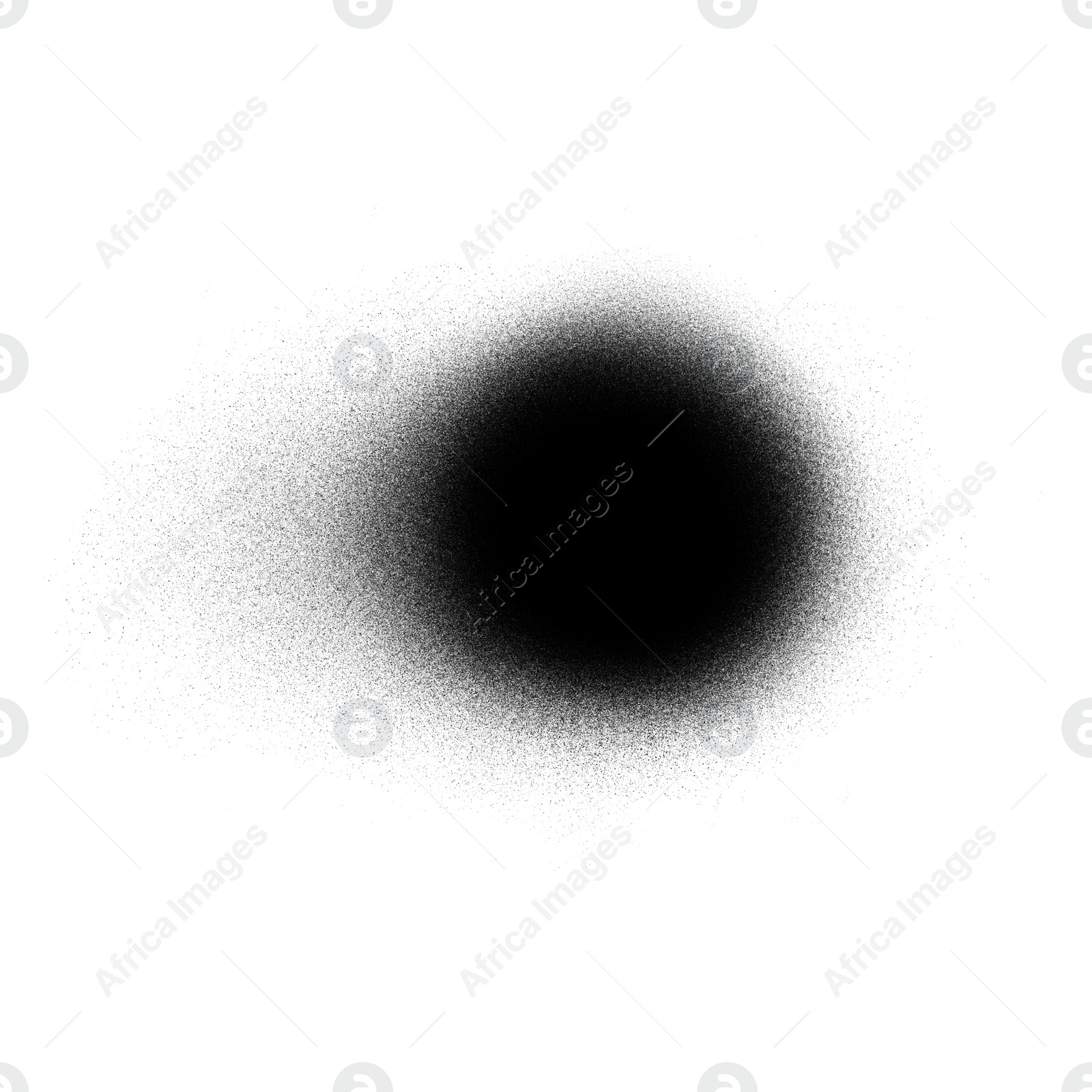 Illustration of Spot drawn by black spray paint on white background