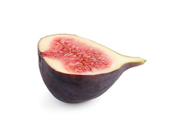 Photo of Half of fresh fig isolated on white