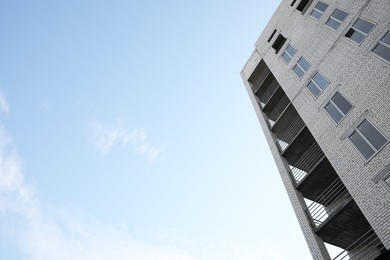 Photo of View of unfinished building against blue sky