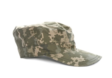 Photo of Military cap on white background