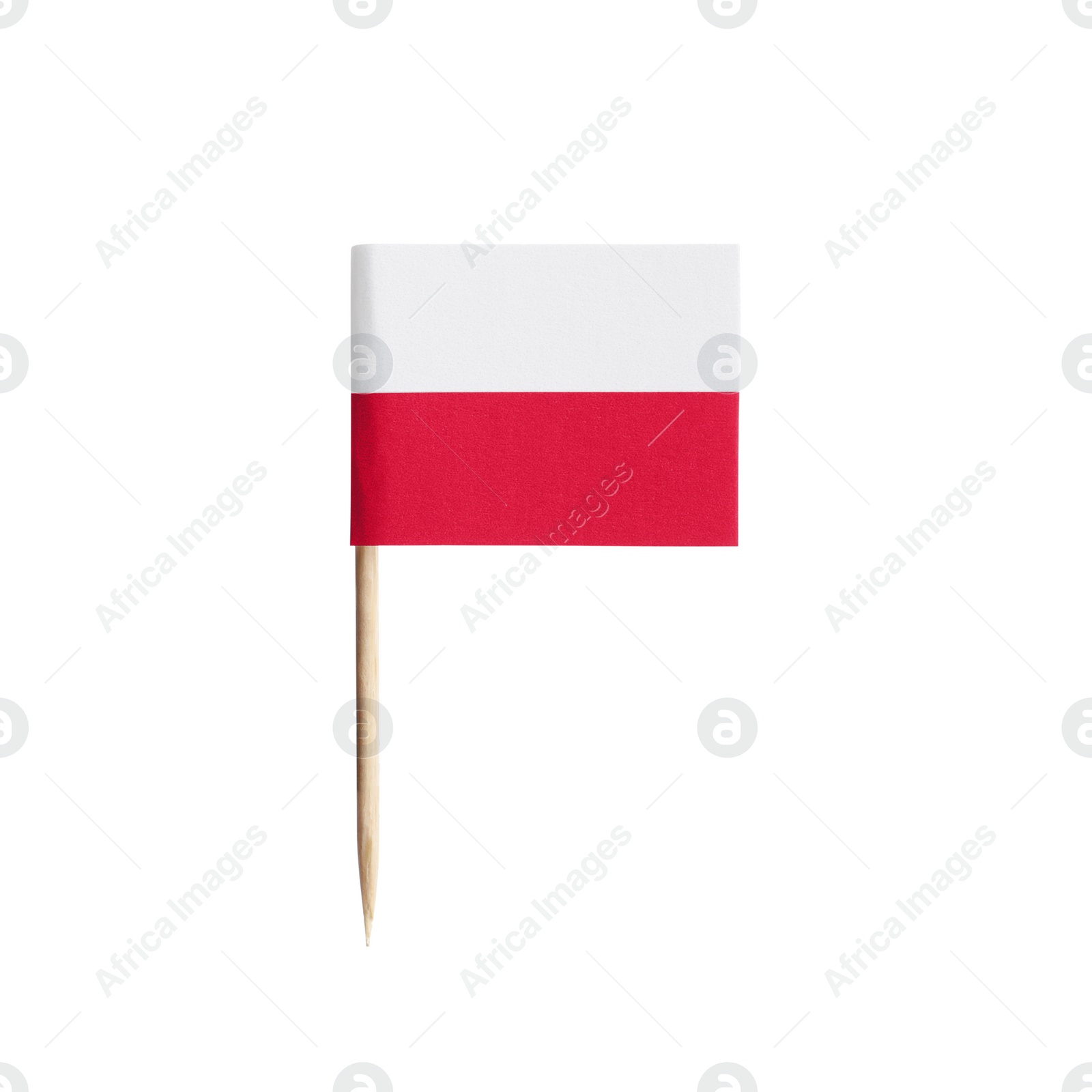 Photo of Small paper flag of Poland isolated on white