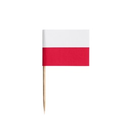Photo of Small paper flag of Poland isolated on white