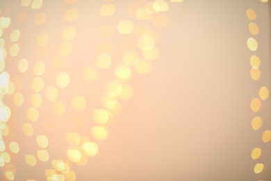 Blurred view of beautiful lights. Bokeh effect