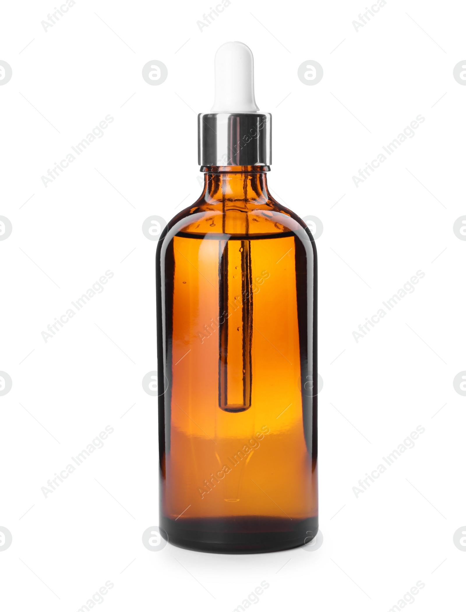 Photo of Bottle of hydrophilic oil isolated on white