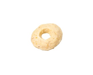 Photo of One tasty cereal ring isolated on white