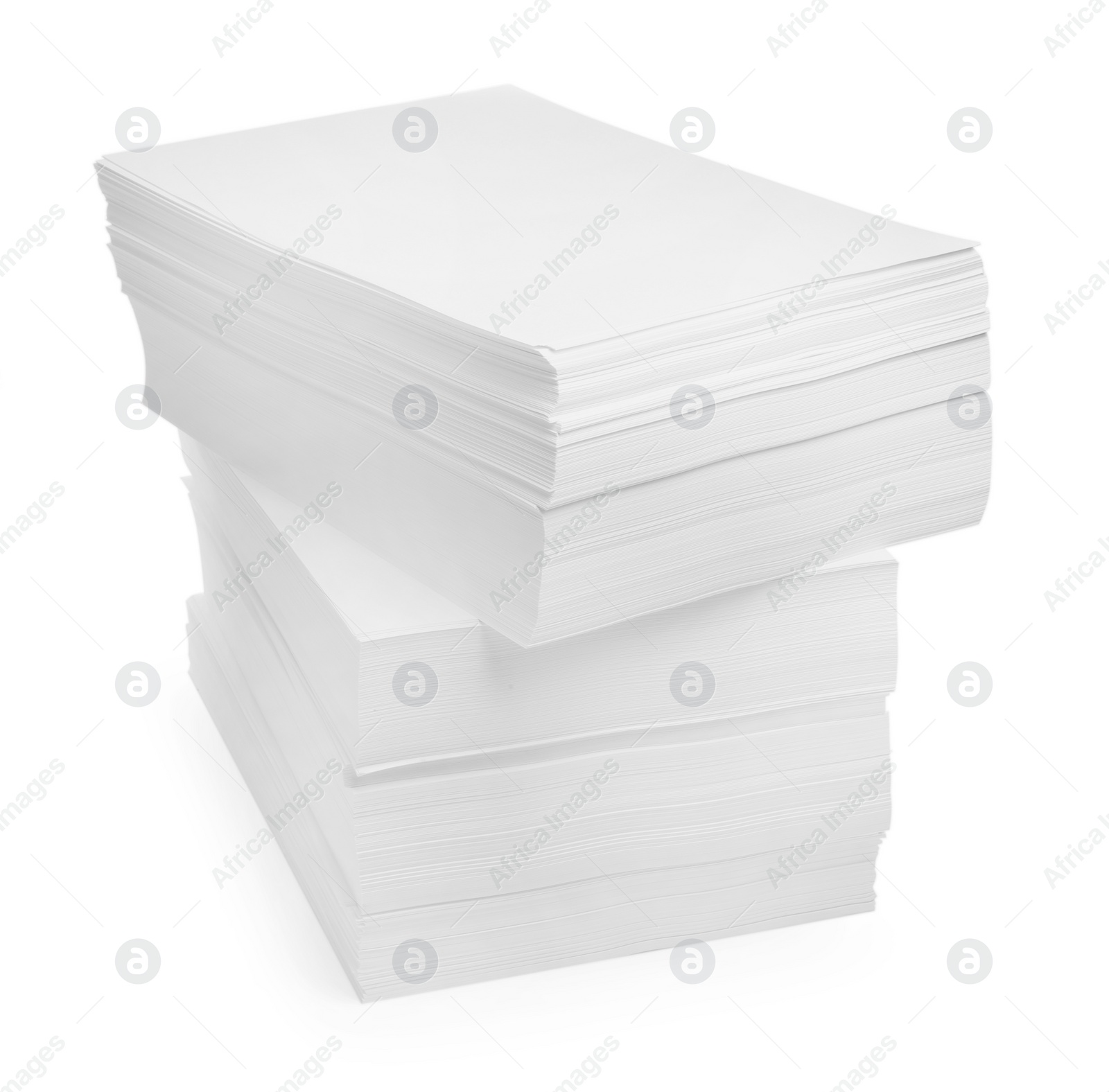 Photo of Stack of paper sheets isolated on white