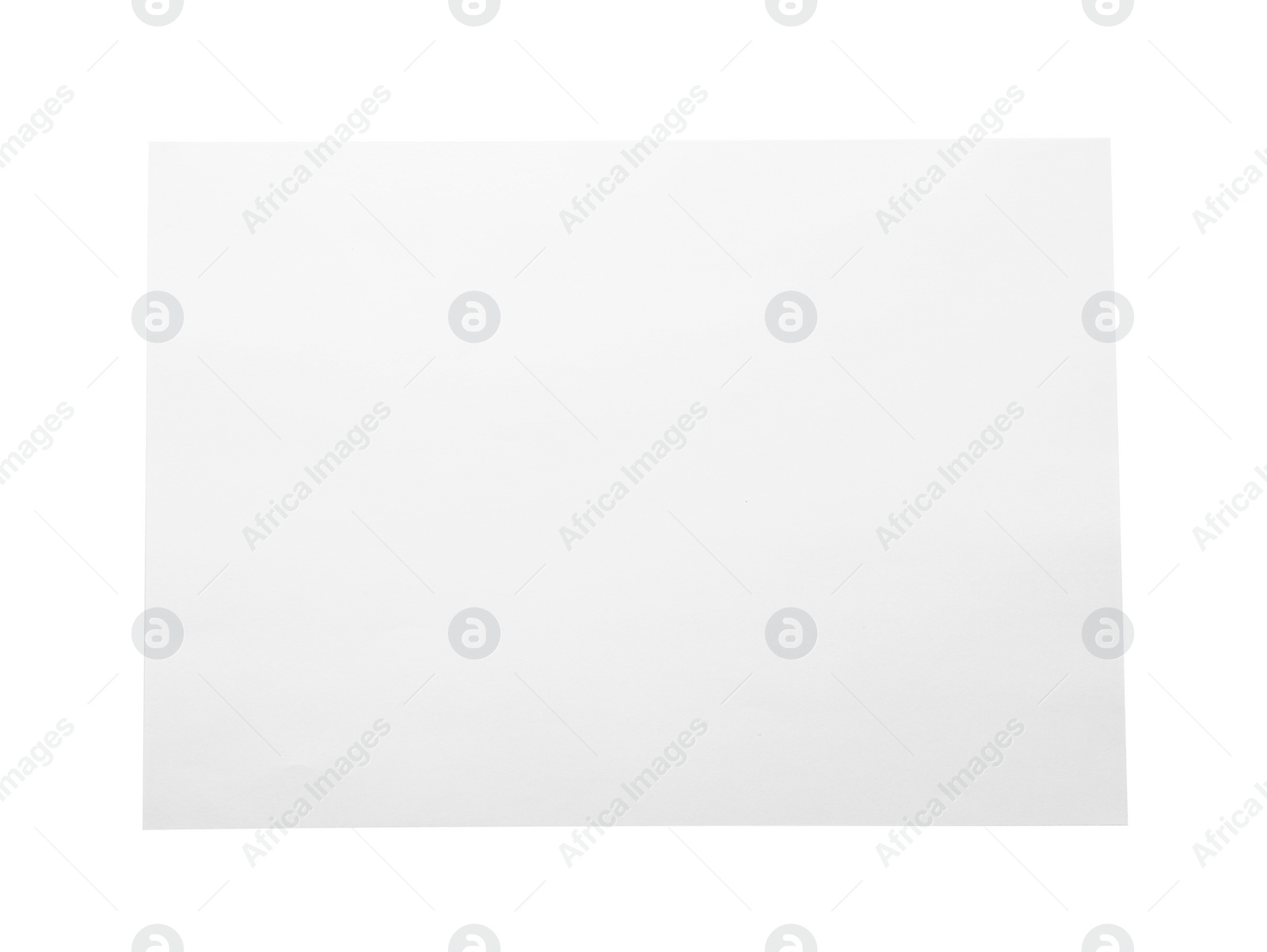 Photo of Blank sheet of paper on white background, top view