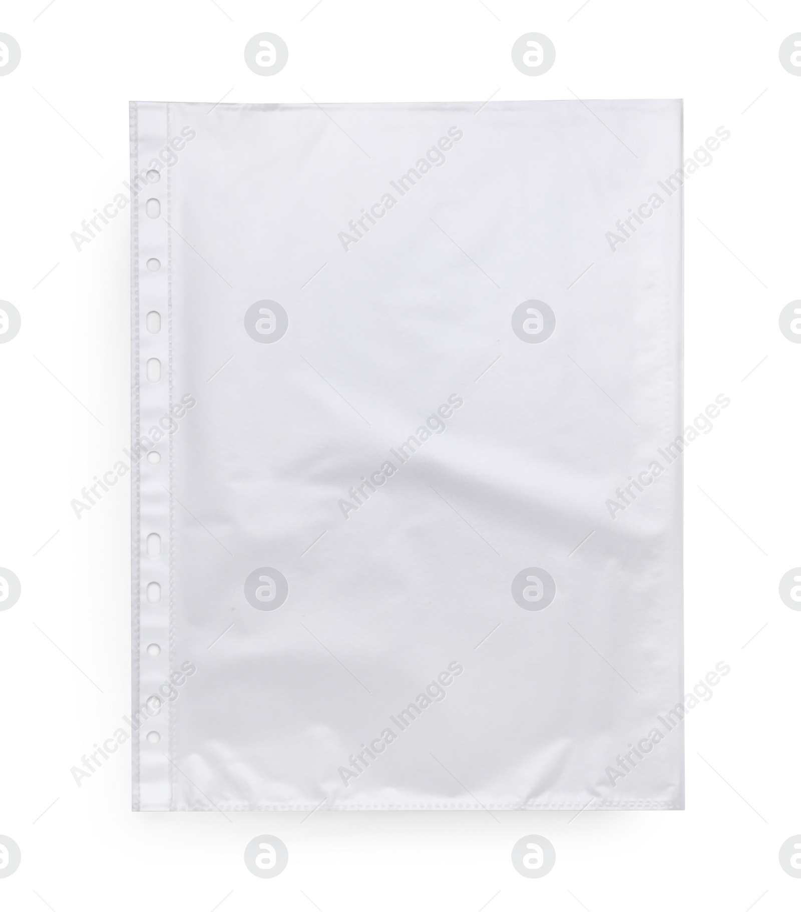 Photo of Punched pocket isolated on white, top view