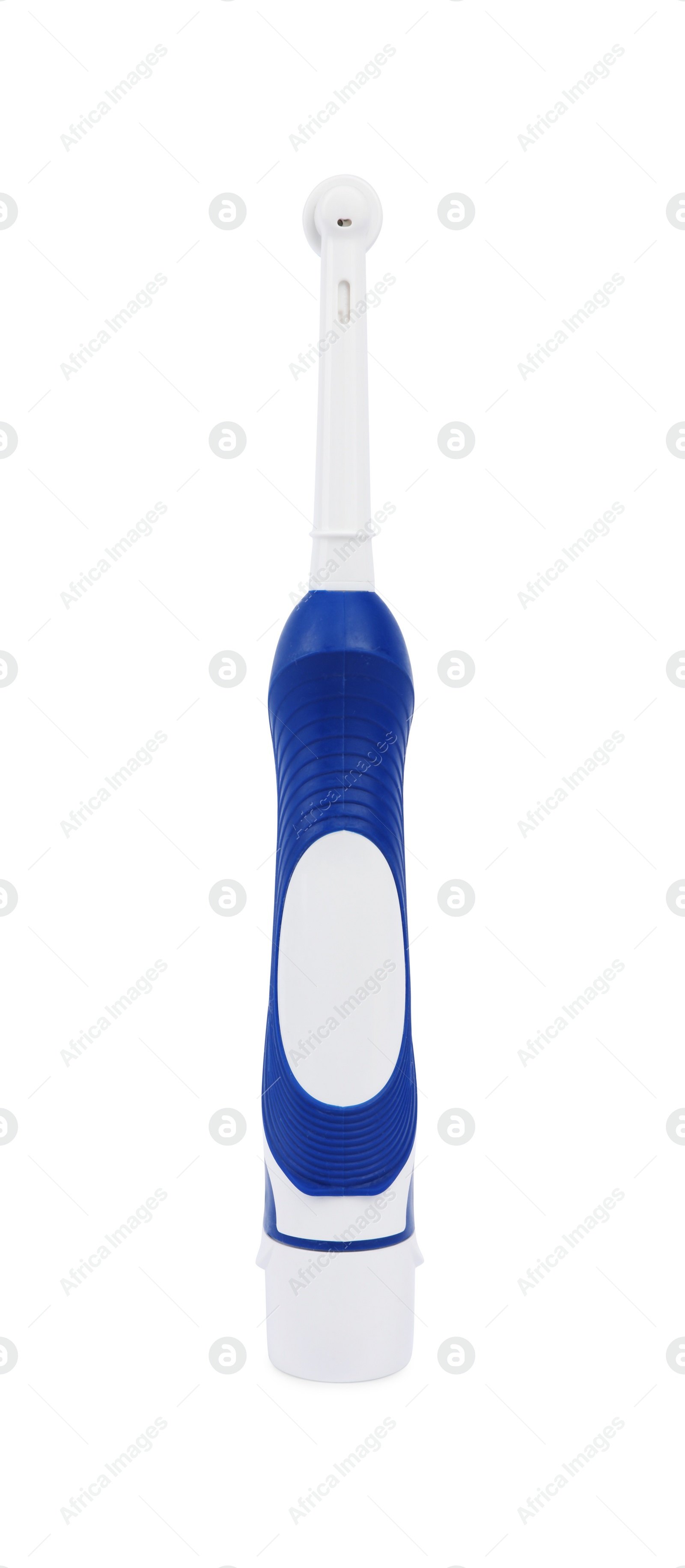 Photo of Electric toothbrush isolated on white. Dental care