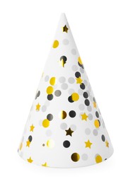 One beautiful party hat isolated on white