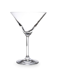 Photo of New empty cocktail glass isolated on white