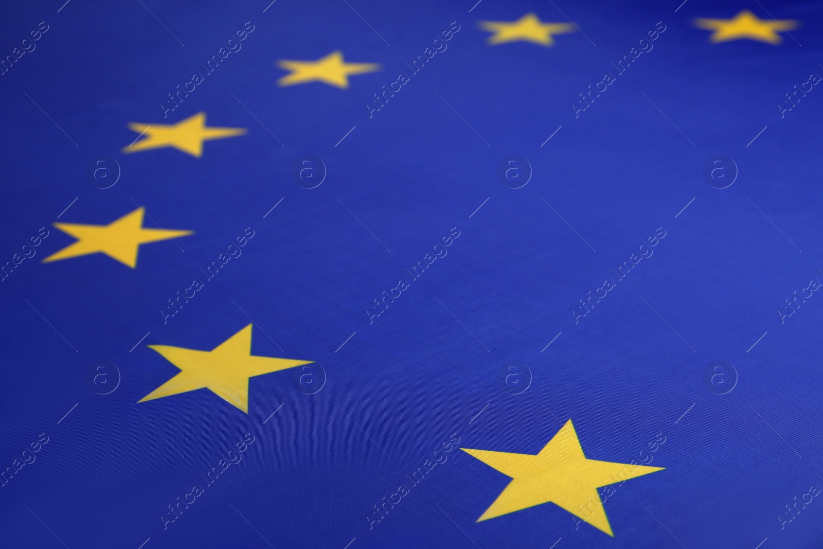 Photo of Flag of European Union as background, closeup view