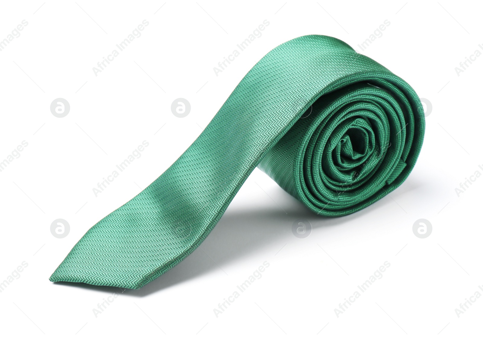 Photo of Stylish color male necktie isolated on white