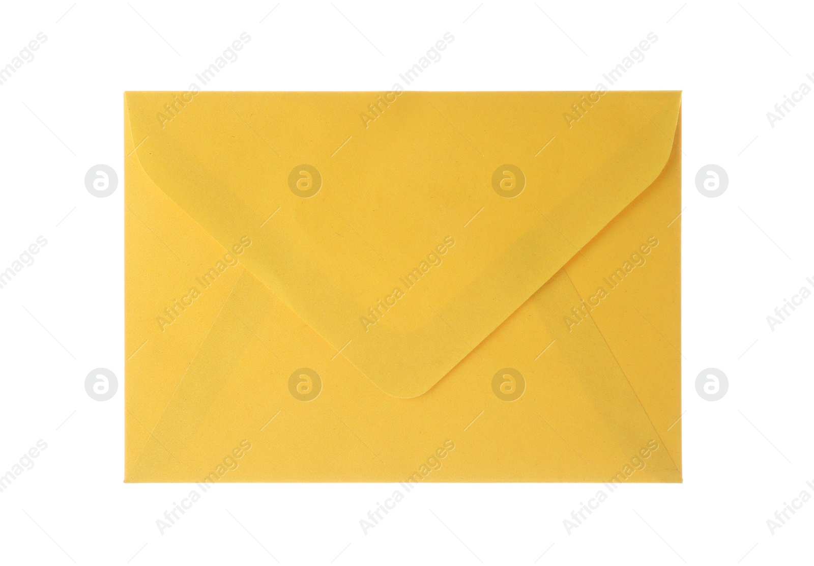 Photo of Yellow paper envelope isolated on white. Mail service