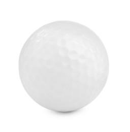 Photo of Golf ball isolated on white. Sport equipment