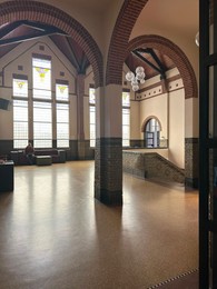 Lyceum hall with beautiful stained glass windows