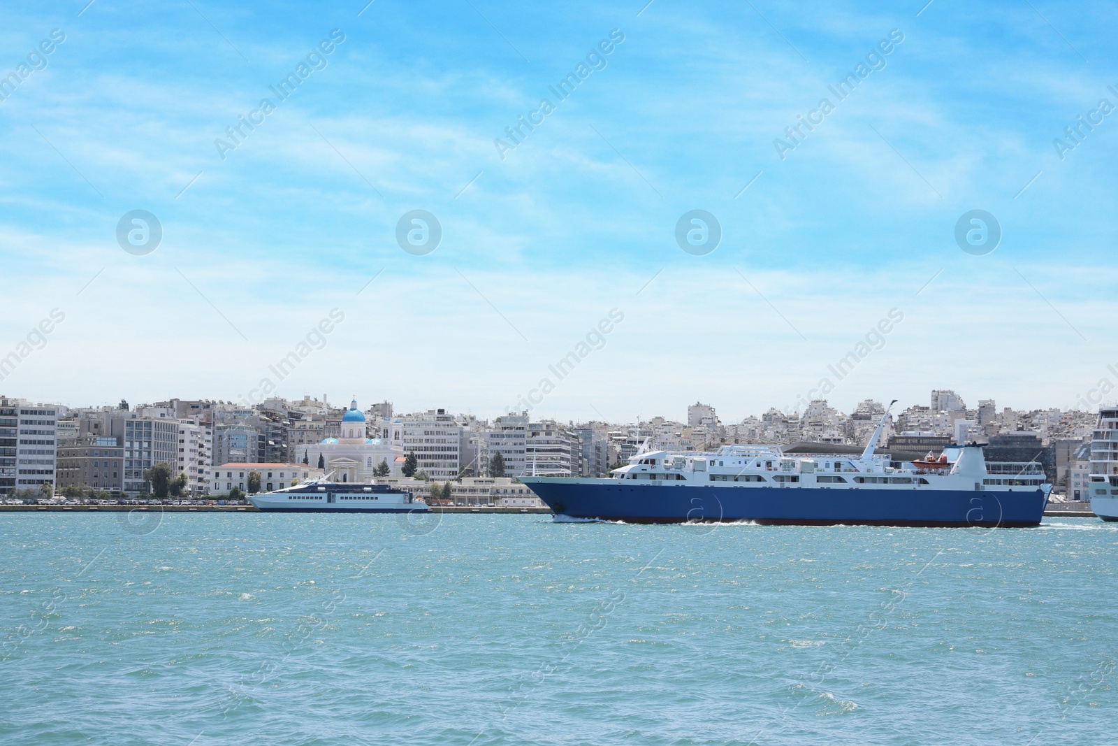 Photo of Picturesque view of port with modern boats on sunny day