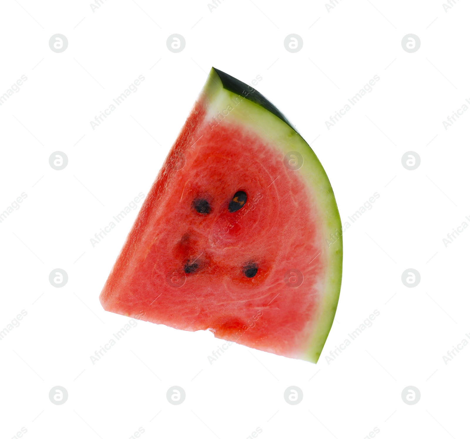 Photo of Slice of delicious ripe watermelon isolated on white