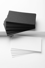 Business cards on white background. Mockup for design