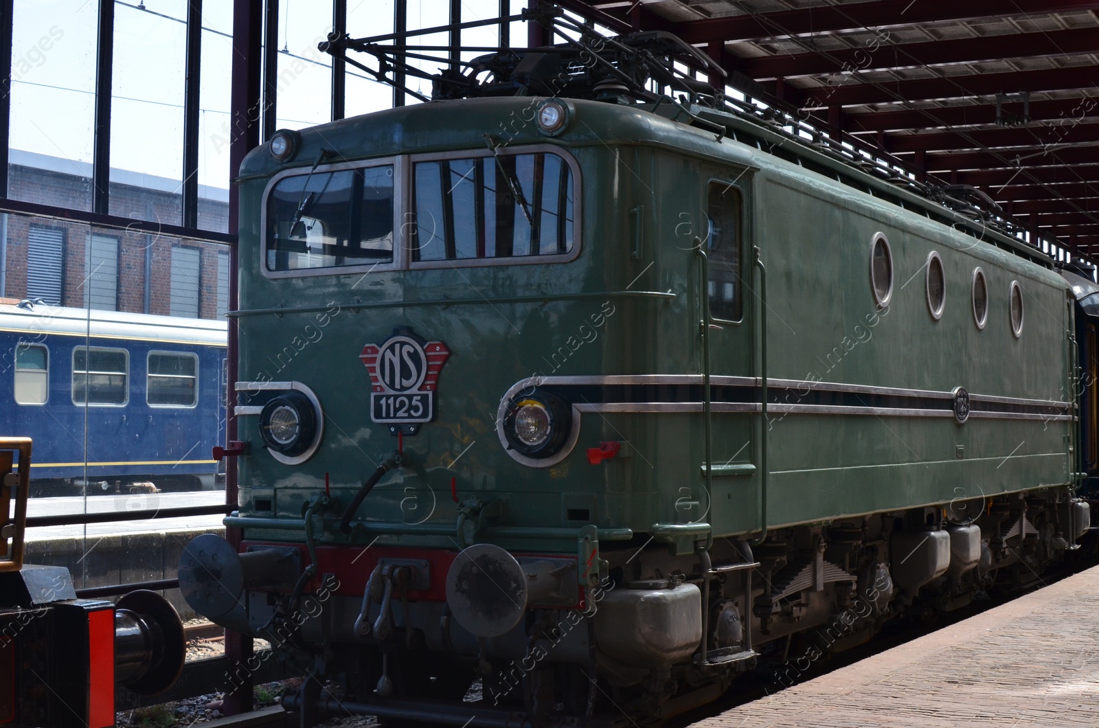 Photo of Utrecht, Netherlands - July 23, 2022: Old train on display in Spoorwegmuseum