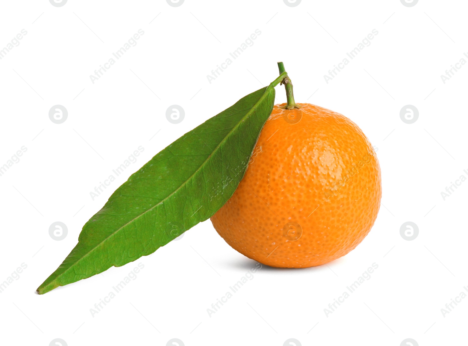 Photo of Fresh ripe juicy tangerine isolated on white