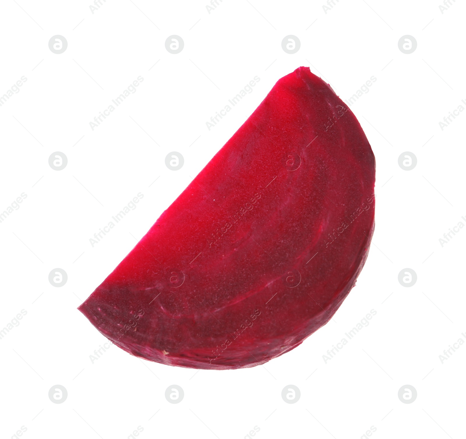 Photo of Slice of ripe beet on white background