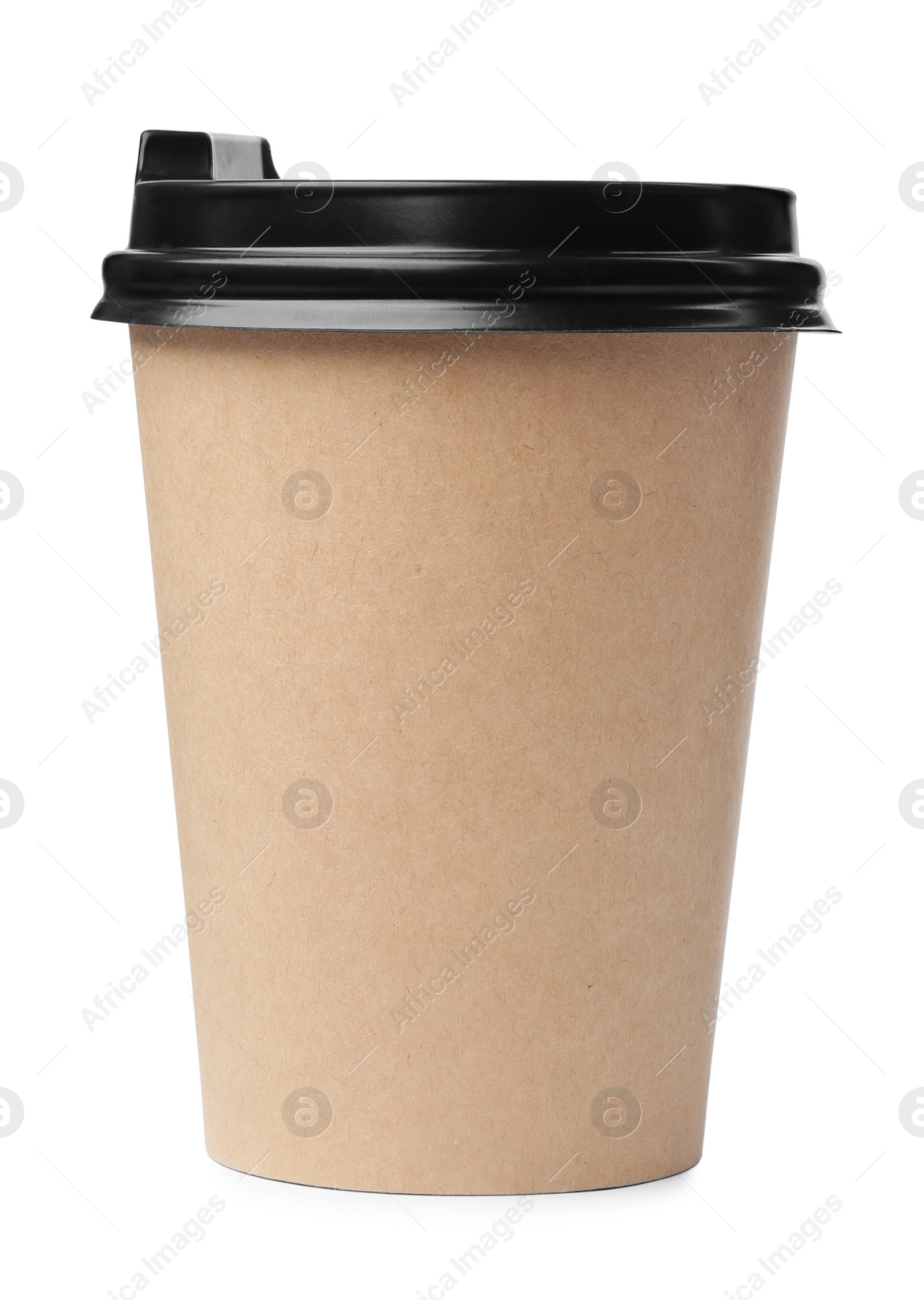 Photo of Takeaway paper coffee cup isolated on white